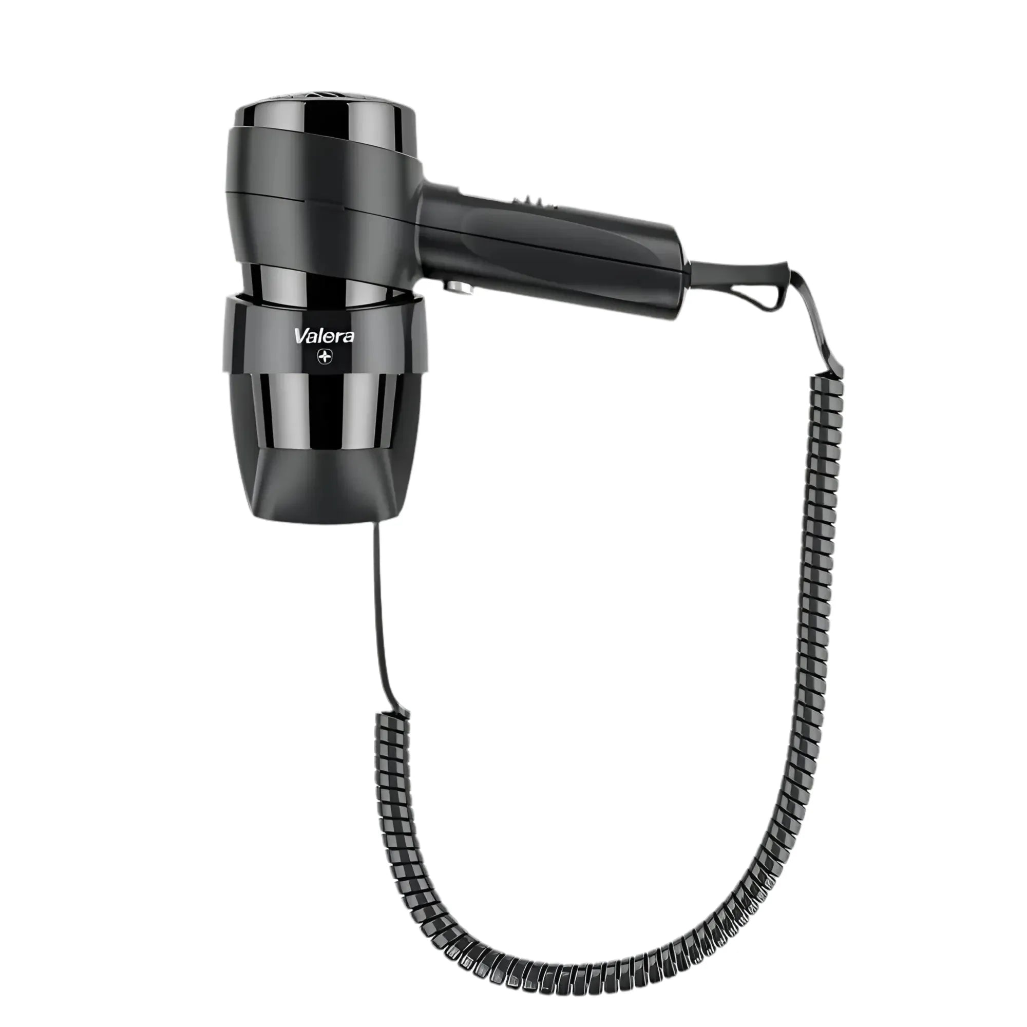Föhn Valera Action Super Plus 1600 in zwart met wandhouder, krachtige 1600W haardroger