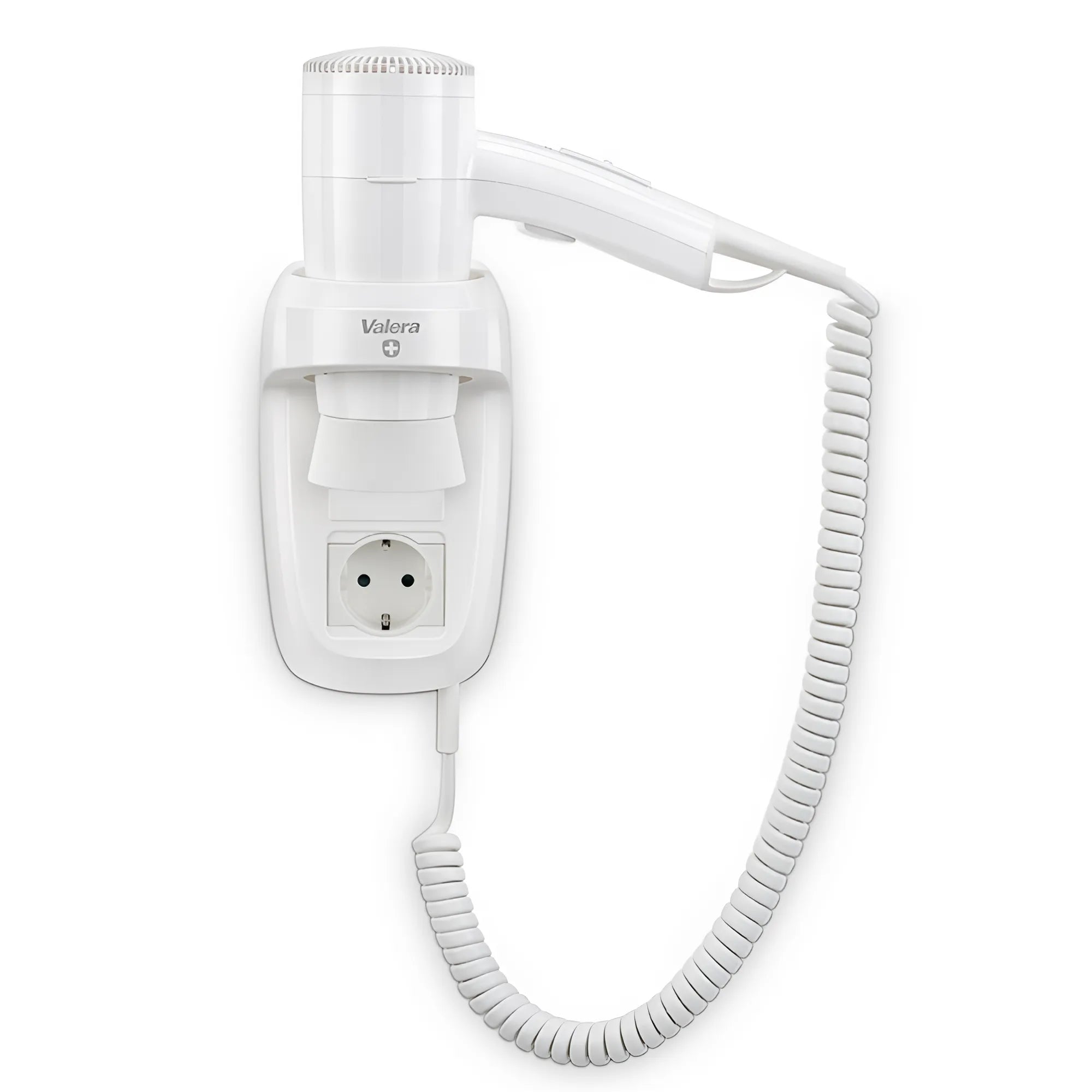 Föhn Valera Premium 1600 smart pocket met wandhouder in wit, krachtige 1600W haardroger