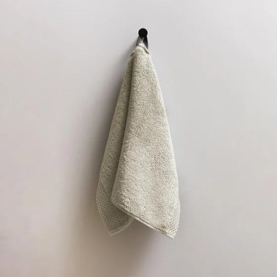 Luxe greige Florence gastendoeken (3 stuks) van 100% GOTS-katoen, 600 g/m², hoge kwaliteit, zacht en absorberend.
