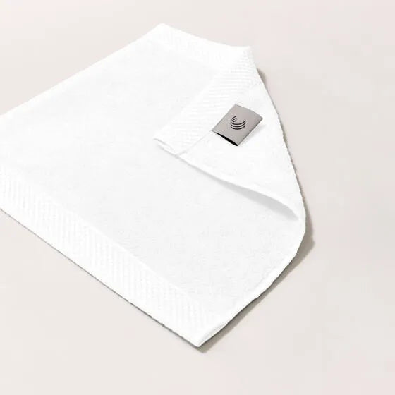 Luxe ivoor Florence gezichtsdoeken (4 stuks) van 100% GOTS-katoen, 600 g/m², hoge kwaliteit, zacht en absorberend.