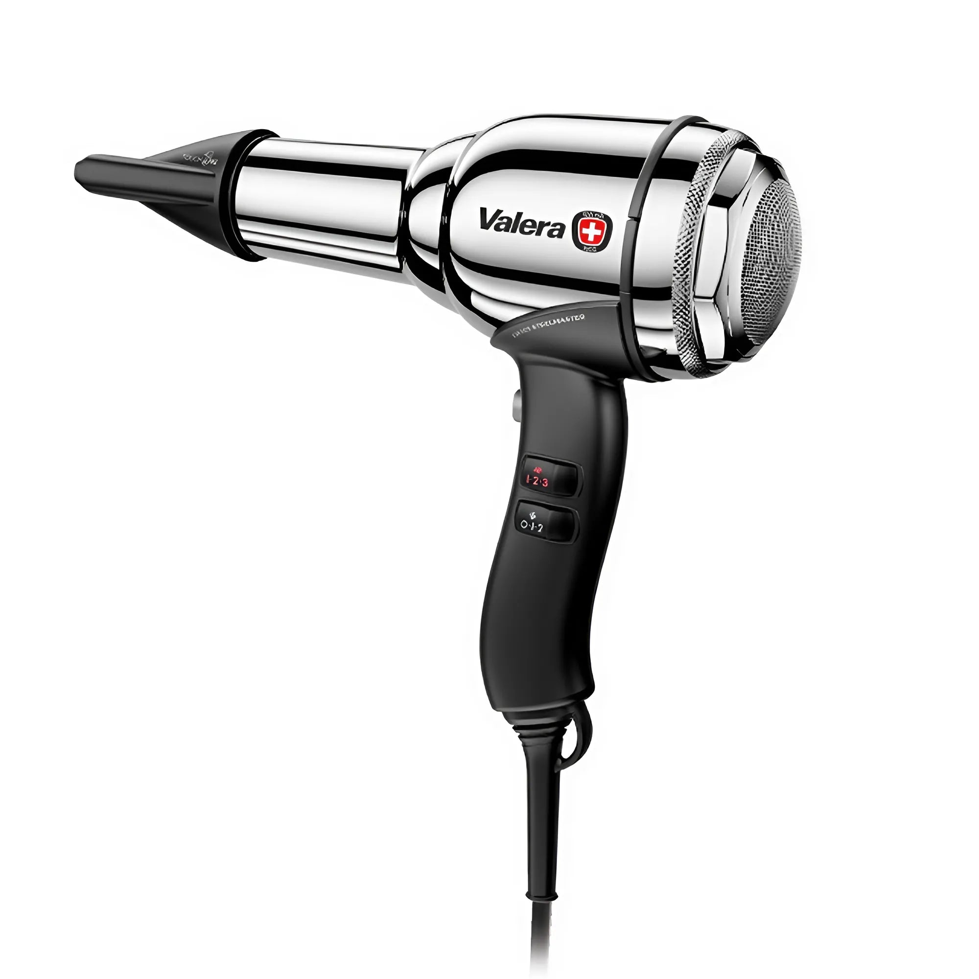 Föhn Valera swiss steel master 2100 push in zwart met chroom met ionengenerator, krachtige 2100W föhn 