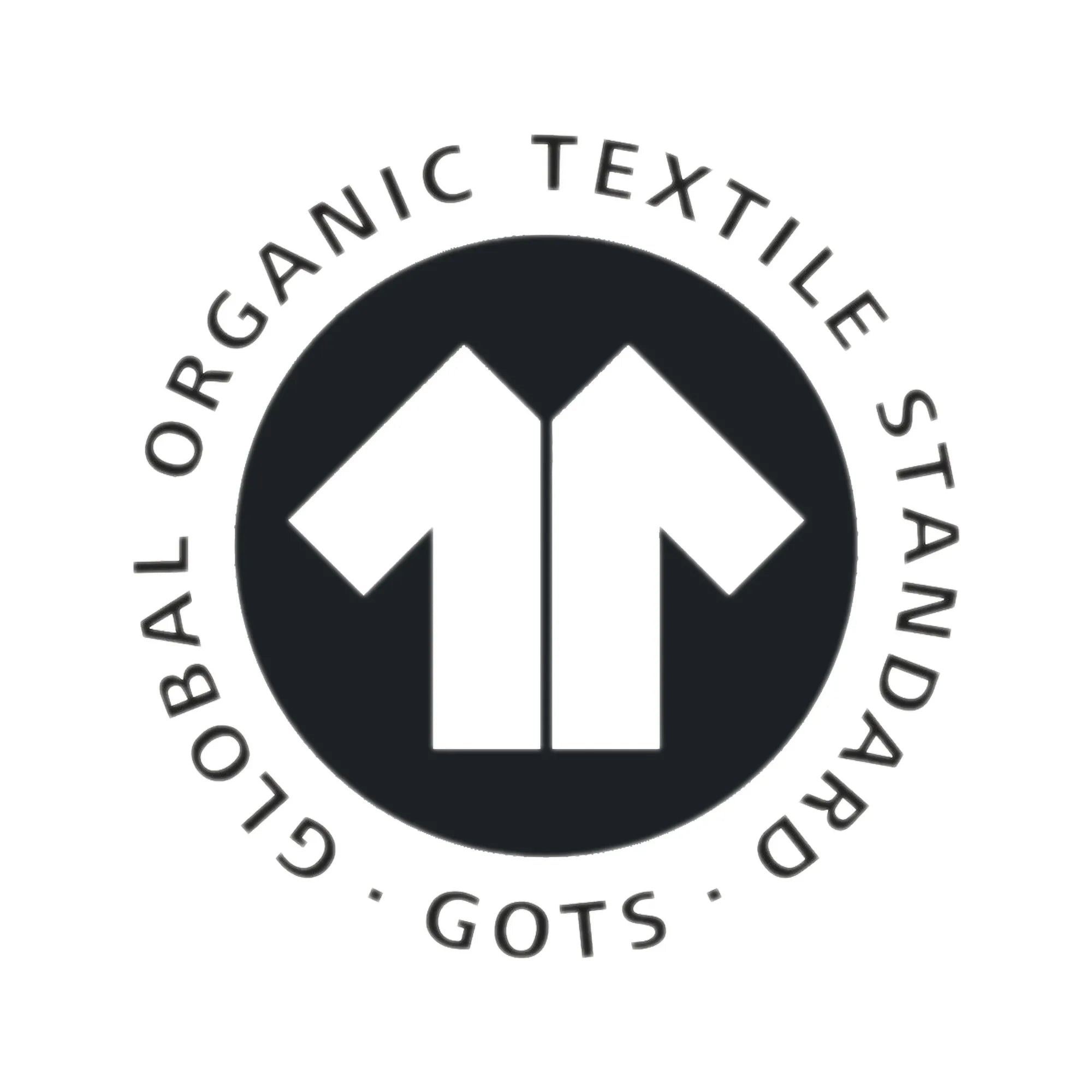 GOTS-keurmerk logo – Global Organic Textile Standard, symbool voor biologisch en duurzaam textiel.