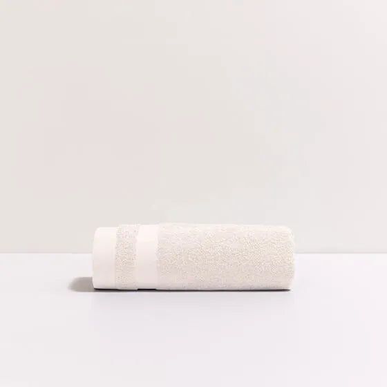 Duurzame paddenstoel Luna handdoek van 67% gerecycled katoen en 33% polyester, 500 g/m², hoge kwaliteit, zacht, absorberend en sneldrogend.